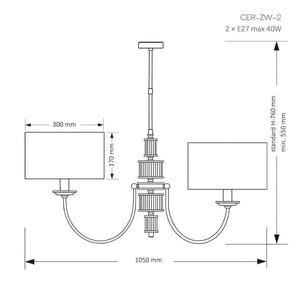 Candelabru CERO CER-ZW-2(N) Lucente - Home & Lighting