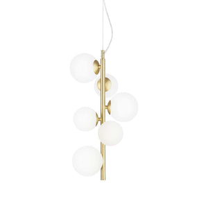 Lustra PERLAGE SP6 OTTONE SATINATO 283821 Lucente - Home & Lighting