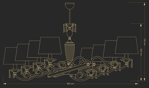 Candelabru Monza Mon-Zwl-8(N/A) Lucente - Home & Lighting