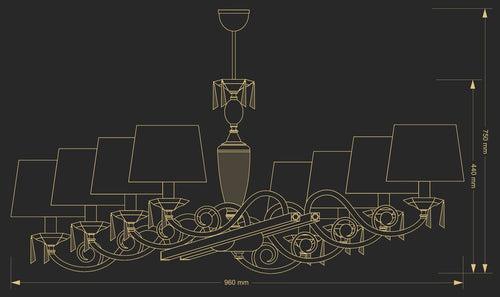 Candelabru Monza Mon-Zwl-8(N/A) Lucente - Home & Lighting