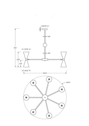 Candelabru VESPER MOD108PL-14GB Lucente - Home & Lighting