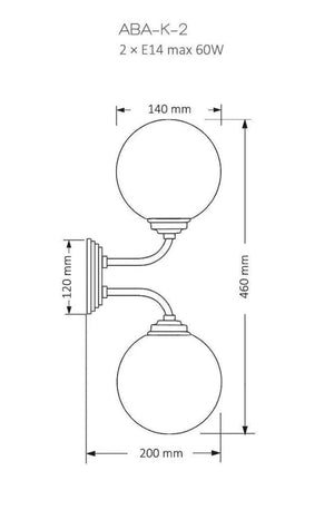 Aplica ABANO ABA-K-2(ZM) Lucente - Home & Lighting