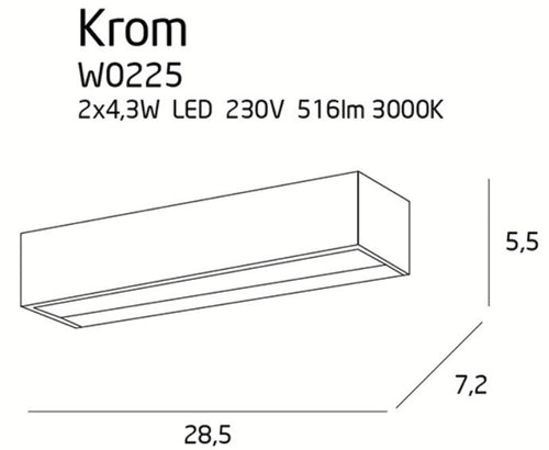Aplica Krom W0225 Lucente - Home & Lighting