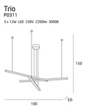 Lustra Trio P0311D Lucente - Home & Lighting