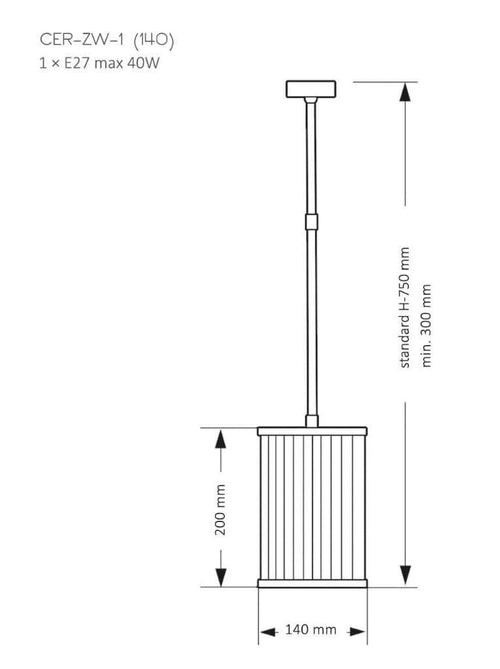 Lustra CERO CER-ZW-1(N)140 Lucente - Home & Lighting