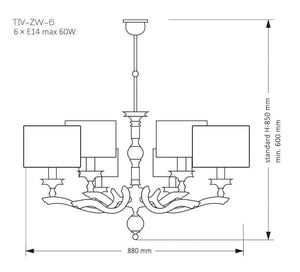 Candelabru TIVOLI TIV-ZW-6(N) Lucente - Home & Lighting
