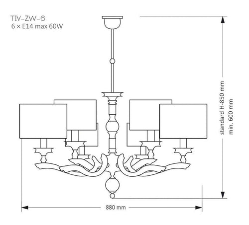 Candelabru TIVOLI TIV-ZW-6(N) Lucente - Home & Lighting