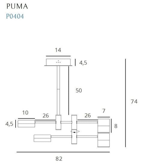 Lustra PUMA P0404 Lucente - Home & Lighting