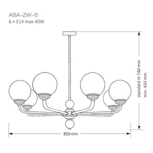 Candelabru ABANO ABA-ZW-6(N) Lucente - Home & Lighting
