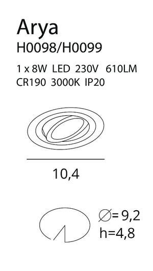 Spot Incastrat ARYA H0099 Lucente - Home & Lighting