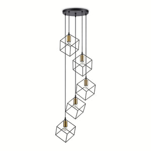 Lustra Ice Sp5 Nero 237664 Lucente - Home & Lighting