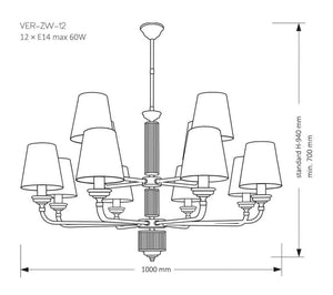 Candelabru VERDE VER-ZW-12(ZM) Lucente - Home & Lighting