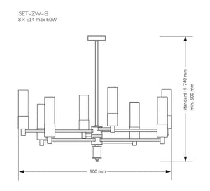 Candelabru SETI SET-ZW-8(N) Lucente - Home & Lighting