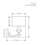 Aplica TIVOLI TIV-K-1(P) Lucente - Home & Lighting