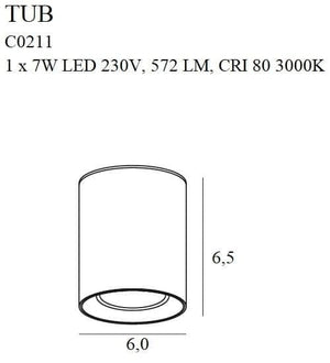 Spot Aplicat TUB C0211 Lucente - Home & Lighting