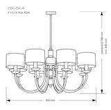 Candelabru CERO CER-ZW-8(N) Lucente - Home & Lighting