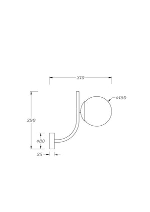 Aplica RANDEZ-VOUS MOD109WL-01BS Lucente - Home & Lighting