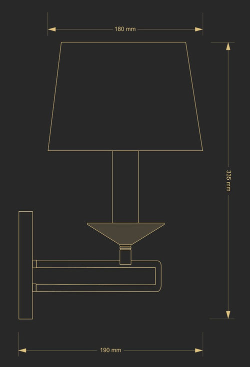 Aplica Zola Zol-K-1(P/A) Lucente - Home & Lighting