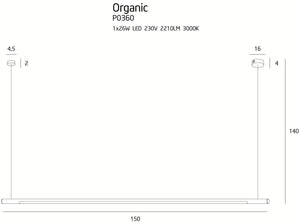 Lustra Organic Horizon P0360 Lucente - Home & Lighting