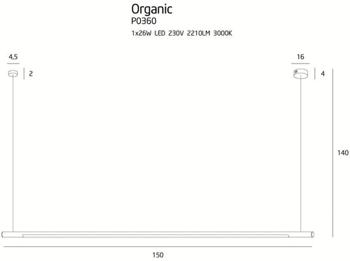 Lustra Organic Horizon P0360 Lucente - Home & Lighting