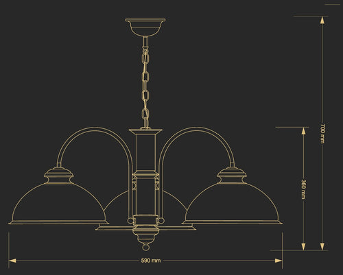 Candelabru Lido Lid-Zw-3(P) Lucente - Home & Lighting