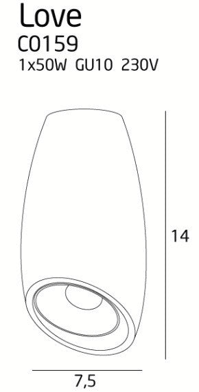 Spot Aplicat LOVE C0159 Lucente - Home & Lighting