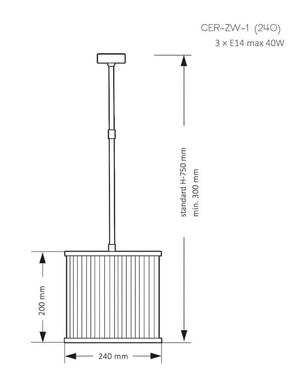 Lustra CERO CER-ZW-1(N)240 Lucente - Home & Lighting