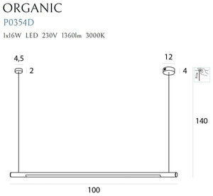 Lustra ORGANIC HORIZON P0354D Lucente - Home & Lighting
