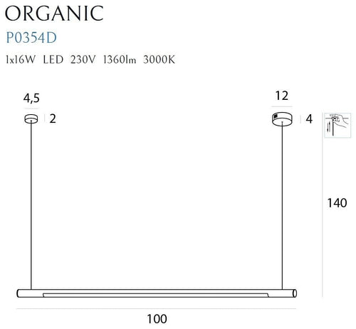 Lustra ORGANIC HORIZON P0354D Lucente - Home & Lighting