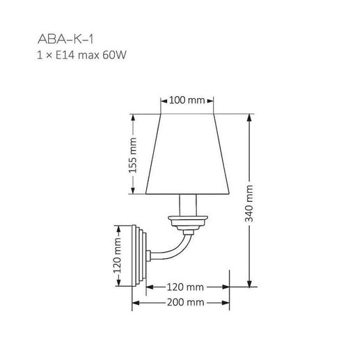 Aplica ABANO ABA-K-1(N/A) Lucente - Home & Lighting