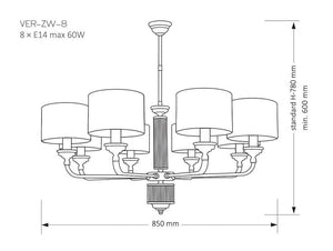 Candelabru VERDE VER-ZW-8(N) Lucente - Home & Lighting