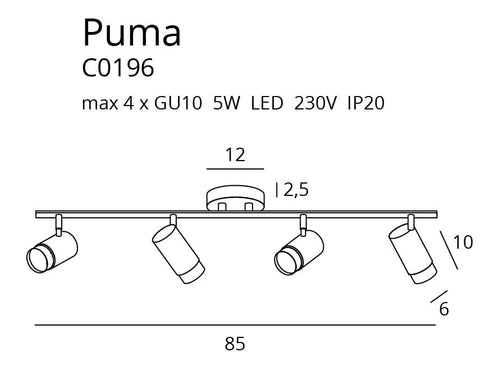 Lustra PUMA C0196 Lucente - Home & Lighting