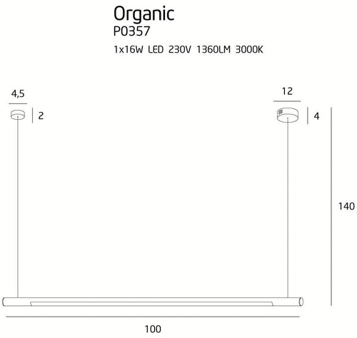Lustra Organic Horizon P0357 Lucente - Home & Lighting