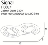 Spot Incastrat SIGNAL II H0087 Lucente - Home & Lighting