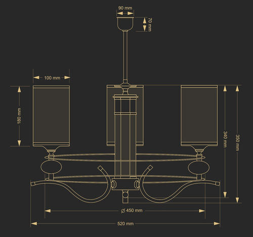 Candelabru Ruta Rut-Zw-3(P/Kl)Transparent Lucente - Home & Lighting