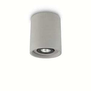 Spot Aplicat OAK PL1 ROUND CEMENTO 150437 Lucente - Home & Lighting