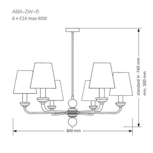 Candelabru ABANO ABA-ZW-6(Z/A) Lucente - Home & Lighting