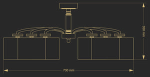 Candelabru Rossano Ros-Pl-6(P/A) Lucente - Home & Lighting