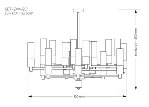 Candelabru SETI SET-ZW-20(Z) Lucente - Home & Lighting