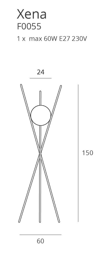 Lampadar XENA F0055 Lucente - Home & Lighting