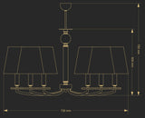 Candelabru Rossano Ros-Zw-6(Bn/A) Lucente - Home & Lighting