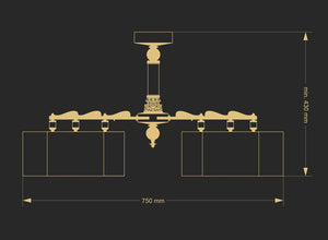 Candelabru Merano Mer-Pl-6(P/A) Lucente - Home & Lighting