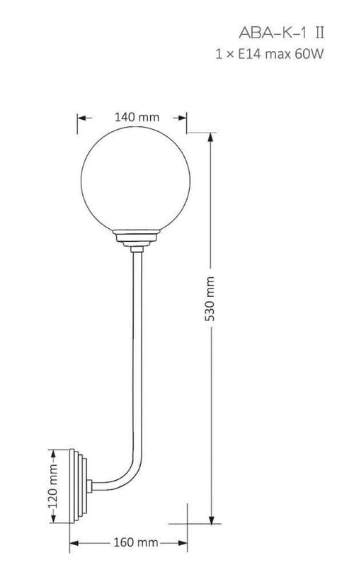 Aplica ABANO ABA-K-1(Z)II Lucente - Home & Lighting