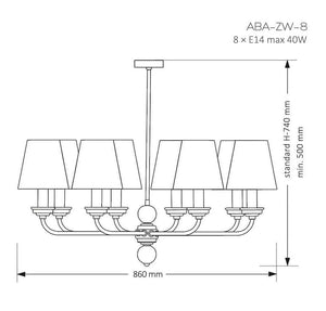 Candelabru ABANO ABA-ZW-8(N/A) Lucente - Home & Lighting