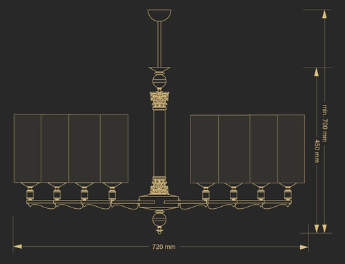 Candelabru Merano Mer-Zw-8(P) Lucente - Home & Lighting
