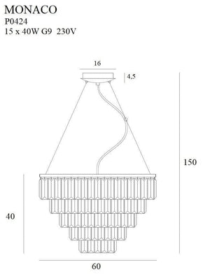Candelabru MONACO P0424 Lucente - Home & Lighting