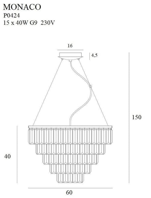 Candelabru MONACO P0424 Lucente - Home & Lighting