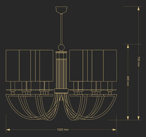 Candelabru Lea Lea-Zw-10(Bn/A) Lucente - Home & Lighting