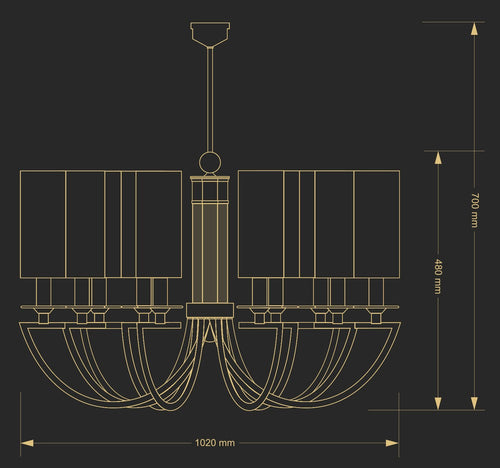 Candelabru Lea Lea-Zw-10(Bn/A) Lucente - Home & Lighting