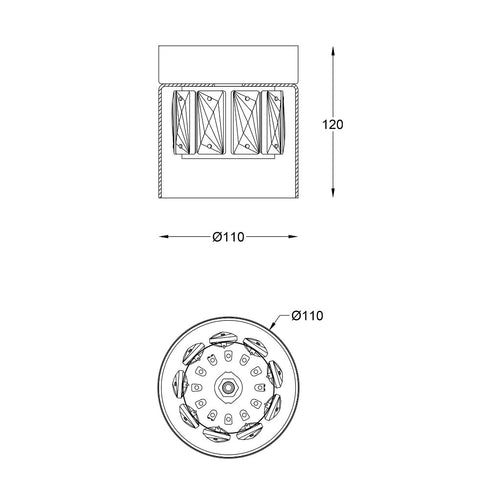 Plafoniera Gem C0389-01A-F4Ac Lucente - Home & Lighting